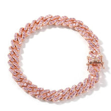 Load image into Gallery viewer, Cuban Link Anklet with Cubic Zirconia Stones (3 colors)