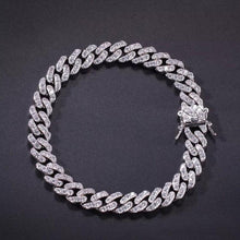 Load image into Gallery viewer, Cuban Anklet with Cubic Zirconia Stones (3 colors)