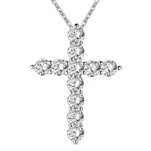 Load image into Gallery viewer, Silver Necklaces with CZ crystal Zircon stone pendants