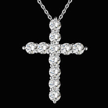 Load image into Gallery viewer, Silver Necklaces with CZ crystal Zircon stone pendants