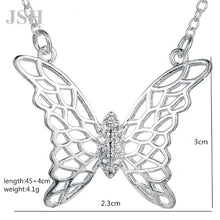 Load image into Gallery viewer, Silver Necklaces with CZ crystal Zircon stone pendants