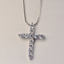 Load image into Gallery viewer, Silver Necklaces with CZ crystal Zircon stone pendants