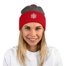 Load image into Gallery viewer, Snowflake Pom-Pom Beanie
