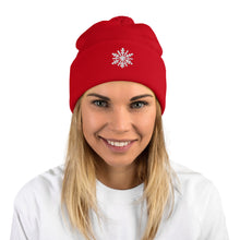 Load image into Gallery viewer, Snowflake Pom-Pom Beanie