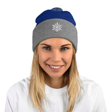 Load image into Gallery viewer, Snowflake Pom-Pom Beanie
